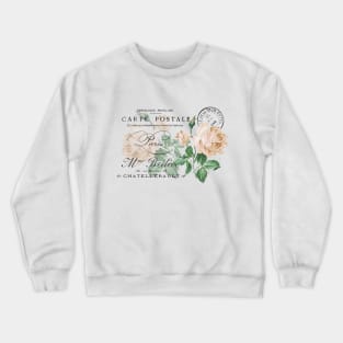 Rose Vintage French Postcard Crewneck Sweatshirt